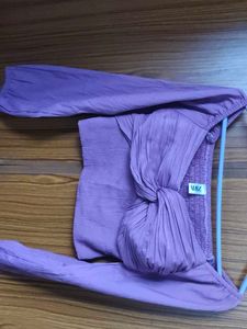 Lilac Twist Front Crop Top