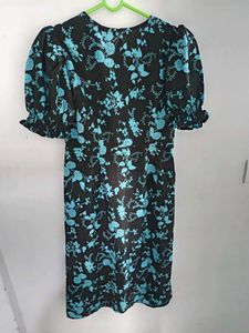 Floral Print Puff Sleeve Mini Dress