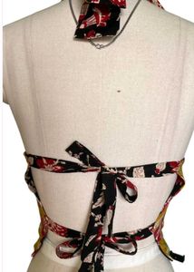 y2k midnight mustard reversible GEET halter top