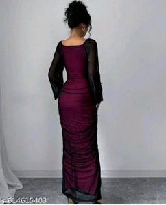 Chic Ruched Mesh Sheath Dress