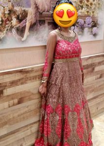 Elegant Pink Embroidered Anarkali