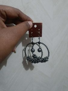 Oxidized Jhumka Earrings