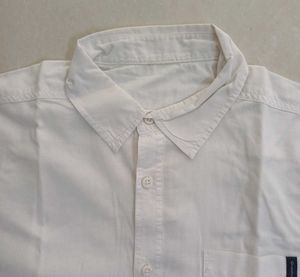 Decathlon Pure Cotton White Shirts - Set of 2