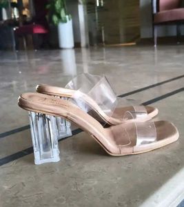 Stylish Clear Block Heels