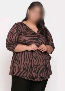 Amydus Zebra Print Wrap Top