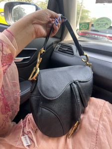 Auth Dior Saddle Bag