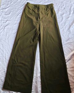 Olive Green Wide Leg Pants