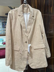Beige Corduroy blazer with trouser