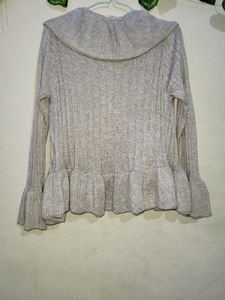 Elegant Ruffle Cardigan Top