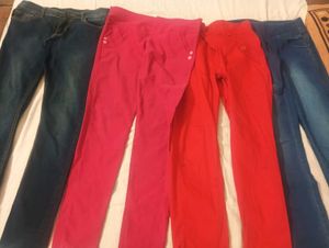 4 Jeans Pack - dark Pink, Red &amp; 2 Bl