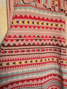 Pink Aztec Print Knit Dress