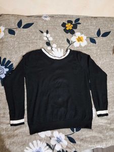 Black &amp; White Striped Cardigan