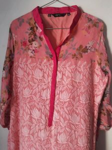 Pink Embroidered Kurti