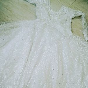 Elegant White Lace Gown