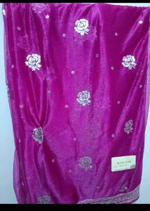 New Saree With Blouse Attached No Return/no Refund