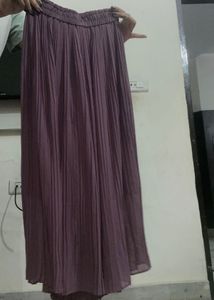Pleated Mauve Palazzo skirt