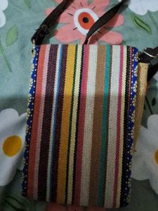 Boho Striped Crossbody Bag