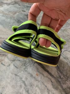 New Balance Black &amp; Neon Sandals