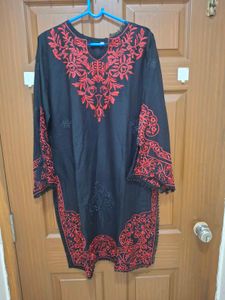 Black Embroidered Kurta Set