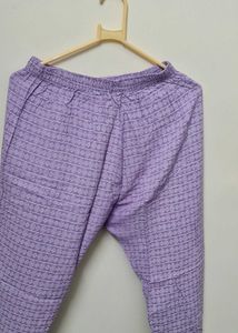 Beautiful Lavender Kurta with Embellished Neckline