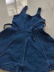 Cute Denim Pinafore Dress