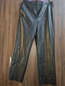 marks and spencer Leather Look Straight Leg Trouse