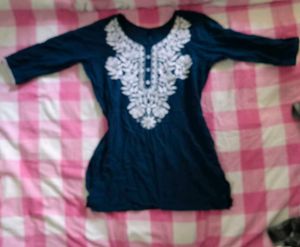 Embroidered Blue Kurta