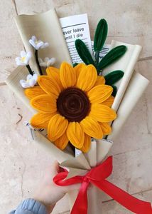 Handmade Crochet Sunflower Bouquet