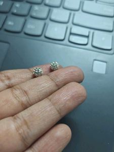 Pure Silver Sparkling Stud Earrings