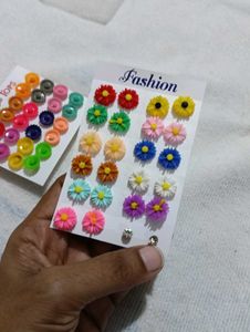 Cute Flower Stud Earrings Set