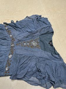 Blue Embellished Co-ord Set