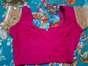 Rani Pink Banarasi Saree With Heavy Work