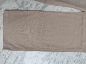 Khaki Brown Straight Pant So Elegant