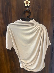 Chic Ruched Cream Top