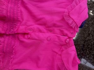 Fuchsia Tutu Dress with Floral Collar