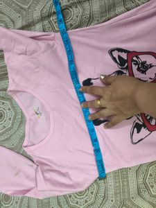 Cute Giraffe Graphic Pink T-Shirt for 8-9 years
