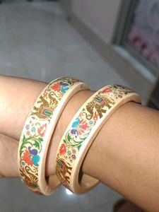 Hand-painted Elephant & Floral Bangles
