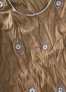 Elegant Mustard kurti with Embellishments