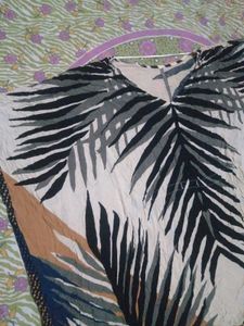 Stylish Tropical Print Kaftan Top