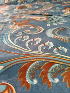 Blue Paisley Print Bed Sheet