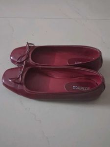 Chic Wine Red Ballet Flats
