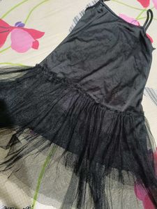 Black Tulle Mini Dress