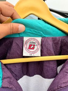 Retro 80s Colorblock Windbreaker Jacket