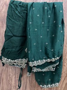Green Embroidered Kurta Set