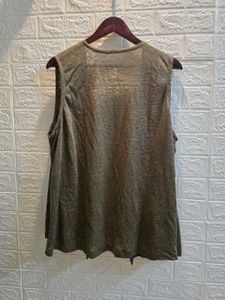 Sleeveless Cardigan Vest with Pockets