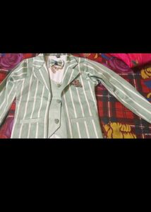 Boys Striped Party Suit Blezer Combo