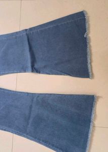 Bell Bottom Jeans - Button Fly Detail