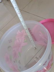 Retro Floral Storage Bin with Lid
