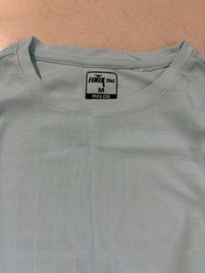 powder blue workout shirt