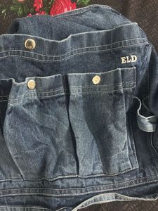 Denim Utility Halter Dress/ Apron